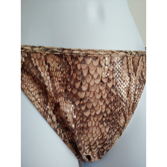 Guillermina Baeza M 2 piece Glossy Snakeskin Bikini Embroidery Barcelona - Picture 7 of 12